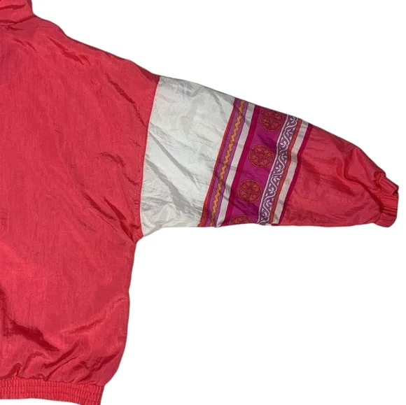 Vintage Bold Spirit Windbreaker Jacket Size Medium Colorblock Zip Up 90s Y2K NEW - Picture 6 of 12